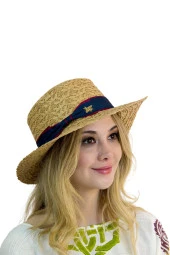 Kelebek armalı şerit hasır şapka 1430 thumbnail 3