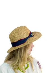 Kelebek armalı şerit hasır şapka 1430 thumbnail 4