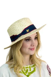 Kelebek armalı şerit hasır şapka 1430 thumbnail 5