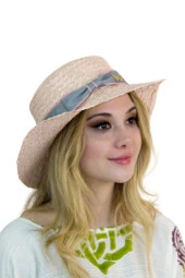 Kelebek armalı şerit hasır şapka 1430 thumbnail 7