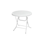 75 cm Yuvarlak Katlanır Plastik Masa - GFM205W - 1