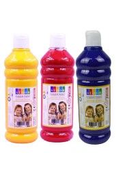 Parmak Boyası 500 Gr 3 Adet Çocuklar İçin Yıkanabilir Parrmak Boya Südor Okul Hobi Kreş Etkinlik Kırmızı Sarı Mavi - 1