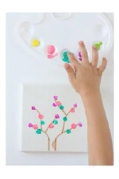 Parmak Boyası 500 Gr 4 Adet Çocuklar İçin Yıkanabilir Parrmak Boya Südor Okul Hobi Kreş Etkinlik Kırmızı Sarı Mavi Yeşil - 2