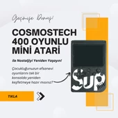 Cosmostech Sup Game Box Plus 400 Oyunlu Taşınabilir Mario Oyunlu Retro El Atarisi Beyaz - 4