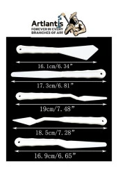 Palet Rulo Fırça Ponpon Resim Fırçası ve Plastik Spatula 1 Paket Resim Hobi Sanat Etkinlik Resim Paleti thumbnail 4