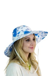 Çiçek Desenli Kadın Bermuda Şapka 1454 thumbnail 1