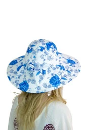 Çiçek Desenli Kadın Bermuda Şapka 1454 thumbnail 2