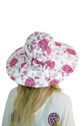 Çiçek Desenli Kadın Bermuda Şapka 1454 thumbnail 5