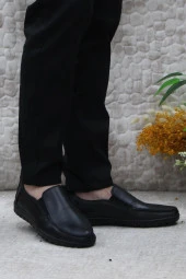 Bulldozer 241051 Siyah Rahat Yumuşak Hakiki Deri Erkek Ayakkabı thumbnail 1