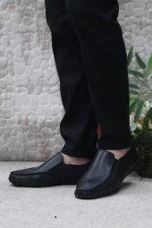 Bulldozer 241051 Siyah Rahat Yumuşak Hakiki Deri Erkek Ayakkabı thumbnail 3