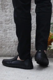 Bulldozer 241051 Siyah Rahat Yumuşak Hakiki Deri Erkek Ayakkabı thumbnail 4