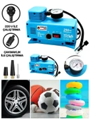220 Volt-12 Volt 250 Psi Geniş Uygulama Yelpazesi Kompresör Lastik Hava Şişirme Oto Pompası - 1