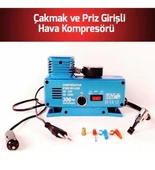 220 Volt-12 Volt 250 Psi Geniş Uygulama Yelpazesi Kompresör Lastik Hava Şişirme Oto Pompası - 2