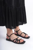 MİA026-1510 Günlük Kadın Siyah Tatil Sandaleti thumbnail 6