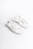 MİA026-1510 Günlük Kadın Beyaz Tatil Sandaleti thumbnail 3