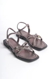 MİA026-1502 Günlük Kadın Platin Tatil Sandaleti thumbnail 6