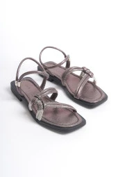 MİA026-1501 Günlük Kadın Platin Tatil Sandaleti thumbnail 3