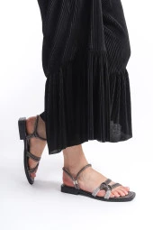 MİA026-1501 Günlük Kadın Platin Tatil Sandaleti thumbnail 6