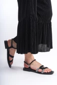 MİA026-1501 Günlük Kadın Siyah Sim Tatil Sandaleti thumbnail 6