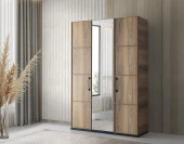 Erezoğulları Mobilya Beyoğlu Modern 3 Kapaklı Çekmeceli Elbise Dolabı Gardrop 130cm - 1