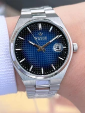 Wesse Çelik Kordon Takvimli Kadran Kararma Renk Atma Yapmaz 5 Atm Erkek Kol Saati EWWG209507 thumbnail 4