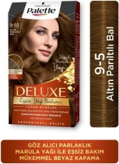 Palette Deluxe Yoğun Renkler 9-50 Altın Parıltılı Bal Saç Boyası thumbnail 1