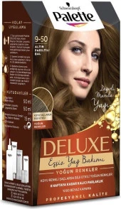 Palette Deluxe Yoğun Renkler 9-50 Altın Parıltılı Bal Saç Boyası thumbnail 2