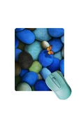 SonicTouch Mavi Taş Desenli Kaydırmaz Gaming Oyuncu Masaüstü Dikişsiz Mouse Pad/Ped (Mouse Altlığı) 17x21cm - 1
