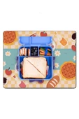 MAtGo School Beslenme Saati Çilekli Sıvı Geçirmez Beslenme Matı Kaymaz Yıkanabilir Okul Yemek Pad 35x45cm - 1