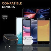 Duracell 12W Telefon / Tablet Şarj Başlığı 1xUSB 5v/2.4A - Siyah - 6