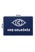 Valerine Life Optikçi Gözlükçü Mavi Renk Hoş Geldiniz Kapı Önü Paspası 45x70cm - 2