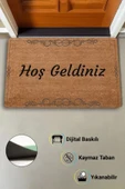 Valerine Life Ferforjeli Kaymaz Taban Dijital Baskı Hoş Geldiniz Welcome Kapı Önü Paspası 45x70cm thumbnail 3
