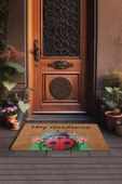 Valerine Life Uğur Böceği ve Papatyalı Welcome Kapı Önü Paspası 45x70cm thumbnail 7
