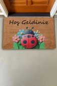 Valerine Life Uğur Böceği ve Papatyalı Welcome Kapı Önü Paspası 45x70cm thumbnail 6