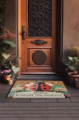 Valerine Life Uğur Böceği ve Kırmızı Vosvos Evimize Hoş Geldiniz Kapı Önü Paspası 45x70cm thumbnail 3