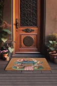 Valerine Life Ay ve Piknik Temalı Welcome Kapı Önü Paspası 45x70cm thumbnail 3