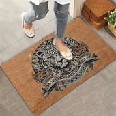 Valerine Life Pars Kedisi Welcome Hoş Geldiniz Kapı Önü Paspası 45x70cm - 1