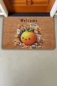 Valerine Life Portakal Adam Welcome Kapı Önü Paspası 45x70cm thumbnail 2