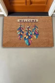 Valerine Life Düş Kapanı Kuş Tüyleri Welcome Kapı Önü Paspası 45x70cm thumbnail 2