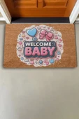 Valerine Life Hoş Geldin Bebek Welcome Yeni Doğan Kapı Önü Paspası 45x70cm thumbnail 2