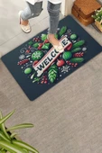 Valerine Life Noel Yılbaşı Topları ve Yeşil Yapraklar Welcome Kapı Önü Paspası 45x70cm thumbnail 1