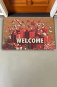 Valerine Life Yılbaşı Şemsiye Şekeri ve Hediyeler Welcome Kapı Önü Paspası 45x70cm thumbnail 2