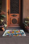 Valerine Life Şeker Festivali Welcome Kapı Önü Paspası 45x70cm thumbnail 3