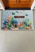 Valerine Life Akvaryum City Hoş Geldiniz Kapı Önü Paspası 45x70cm thumbnail 2