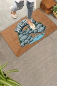 Valerine Life Irmak ve Taş Yolu Welcome Kapı Önü Paspası 45x70cm thumbnail 1