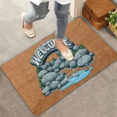 Valerine Life Irmak ve Taş Yolu Welcome Kapı Önü Paspası 45x70cm - 1