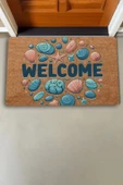 Valerine Life Renkli Midye ve Taşlar Welcome Kapı Önü Paspası 45x70cm thumbnail 2