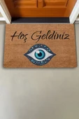 Valerine Life Aman Göze Gelmeyelim Nazar Boncuğu Hoş Geldiniz Kapı Önü Paspası 45x70cm thumbnail 2