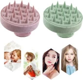 Ocean Saç Masaj Tarağı Silikon Kafa Derisi ve Vücut Masajı Duş Fırçası Kepek Önleyici thumbnail 5