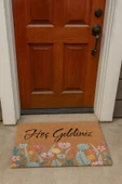 Valerine Life Renkli Gelincik Çiçekleri Hoş Geldiniz Kapı Önü Paspası 45x70cm thumbnail 1